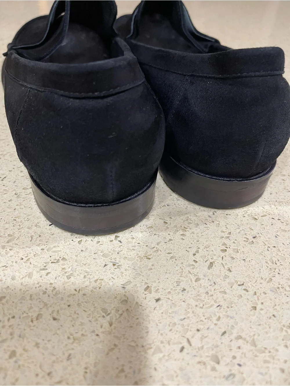 Elegant Black Suede Slip-On Loafers